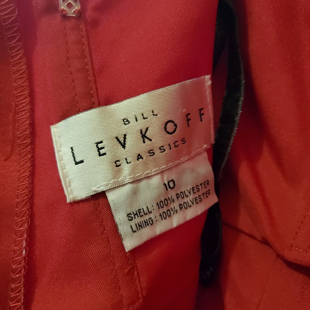 BILL LEVKOFF STRAPLESS RED DRESS SIZE 10 - Picture 8 of 10